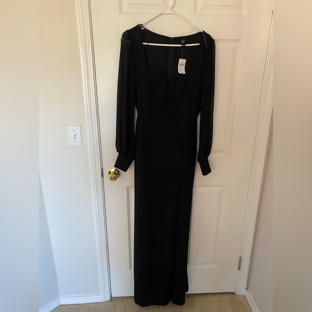 Stunning floor length black dress